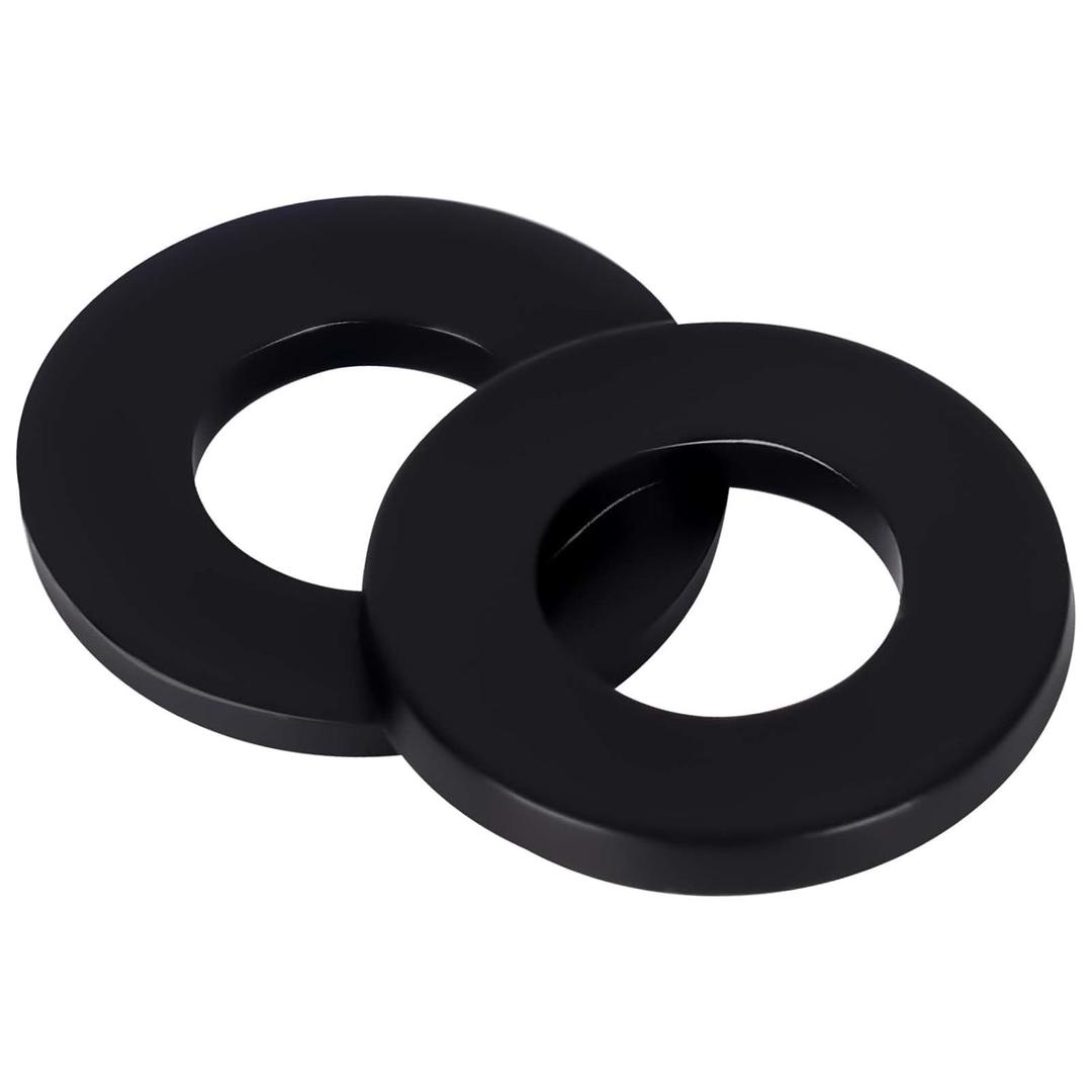 M8 Nylon Flat Washer, 8mm ID 16mm OD 2mm Thick Sealing Spacer Gasket Ring, Black, 50 PCS