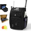 52L Pickleball Bag Fits 6+ Paddles,Pro Pickleball Backpack with Wet Dry Separation,Shoe Compartment,Hidden Ball Net,Designed for 2 Players Family and Couples (Black)