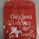 Christmas Pot Holders With Pockets - Calories Don't Count Funny Heat Resistant Oven Mitts Hot Pads for Kitchen Baking Cooking (Sdanjxl-18)