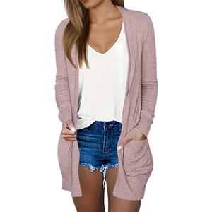 DB MOON Womens Long Cardigan 2025 Fall Lightweight Long Sleeve Open Front Sweater with Pockets (Small, Black)