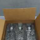 Whiskey Decanter, Decanters Set of 3, Glass  Bottle and Bourbon Unique Whiskey Bar and Party Decorations (28oz*2, 31oz*1) (hyaline)