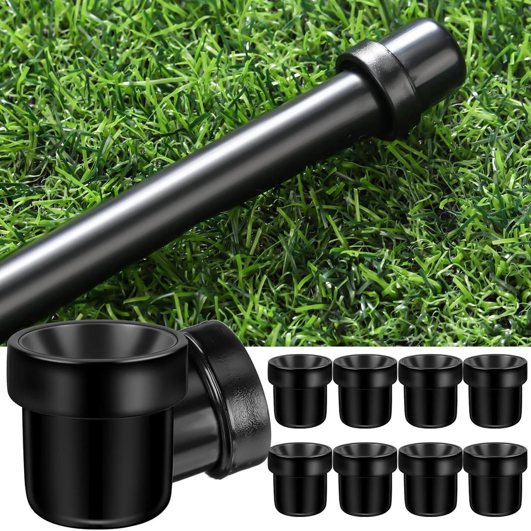 Pangda 25 Pack PVC 1/2-inch Compression Hose End Cap Plug Drip Irrigation Parts Drip Irrigation Connectors Fitting for Supply Tubing and Dripline with 0. 620 Inch Od, Black