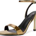 Mostrin Heels for Women Strappy Lace Up Ankle Strap Heels Pointed Open Toe Stiletto High Heeled Sandals for Prom, Party, Daily 6.5