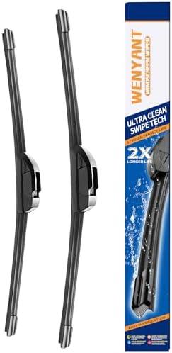 Wenyant 22" + 16" Replacement For Hyundai Accent 2006-2011 Nissan NV200 2013-2020 Front Windshield Wiper Blade Original Equipment Automotive Replacement J/U Hook Blades 2 Pack
