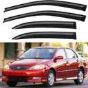 Window Visors Rain Guards Shield for 2003-2008 Toyota Corolla, Out-Channel Window Vent Wind Deflectors Visors Shades for 03-08 Corolla
