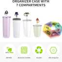 2 x 7PCS Halloween 3D Straw Cover Caps, Straw Toppers for 30&40 Oz Tumbler, Stanley Cup Accessories, Tumbler, Dust-Proof Reusable Straw Tips Lids, 10mm 0.4in - Colored - with Storage Case