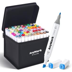 80 Colors Alcohol Markers Art Markers for Kids and Adult Drawing Marker Dual Tip Coloring Painting Perfect for Boys Girls Students Gift