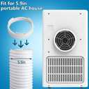 5.9 Inch Portable Air Conditioner Exhaust Hose Coupler, Mobile AC Unit Tube Connector, AC Hose Extension Connector Air Conditioning Accessories for AC Exhaust Hose Coupler Extension (Round)