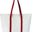 Canvas Tote Bag with External Pocket Large Patchwork Tote Bag Unisex Grocery Bags for Shopping Travel Camping Beach