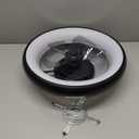 Ceiling Fans with Lights and Remote, 20" Modern Low Profile Ceiling Fan with Light, 2700K-7000K Stepless Dimming Fandelier Flush Mount Led Fan Light and 6 Wind Speeds for Bedroom(Black)