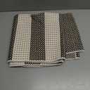 OJIA Striped Rug 24"x51" Washable Front Door Mat Christmas Doormat Woven Entry Rug Cotton Indoor Outdoor Rug Small Checkered Rugs for Porch Kitchen Entryway Patio Bathroom (Green/White/Tan)