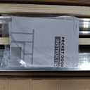 Sliding Pocket Door 24" x 80", 5-Panel Frosted Glass Panel with Soft Close Pocket Door Frame Kit, Interior & Closet Pre-Assembled Door Slab, White Primed