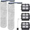 Floor ONE Stretch S6 Roller Brush and Filters for Tineco Floor ONE Stretch S6/Swtich S6/S7 Stretch/S9 Artist/i5 Stretch /i6 Stretch Wet Dry Cordless Cleaners-6Pack