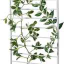 MyGift 4 Ft Tall Trellis, White Metal Wall Mounted Garden Trellis for Climbing Plants Outdoor/Indoor, Large Wall Support Frame for Hanging Planters (1, White)