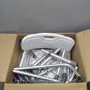 Drive Medical 12445KD-1 Shower Chair with Back and Padded Arms, Adjustable Height Bath Stool with Nonslip Feet, Tub Chair for Elderly, Bath Seat with Back, 350 LB Weight Cap, White