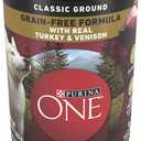 Purina ONE Wet Dog Food True Instinct Classic Ground Grain-Free Formula With Real Turkey And Venison High Protein Wet Dog Food - (Pack of 12) 13 oz. Cans (EXP 12/17/27)