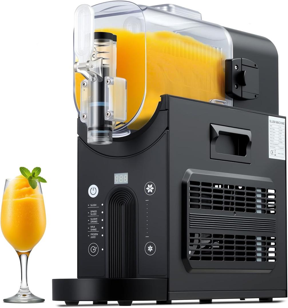 Slushie Machine Professional Slushy Maker,64 oz Frozen Drink Maker with 5 Pre-Set Programs for Milkshake,Frappe,Margarita,Cold Drink,No Ice Needed