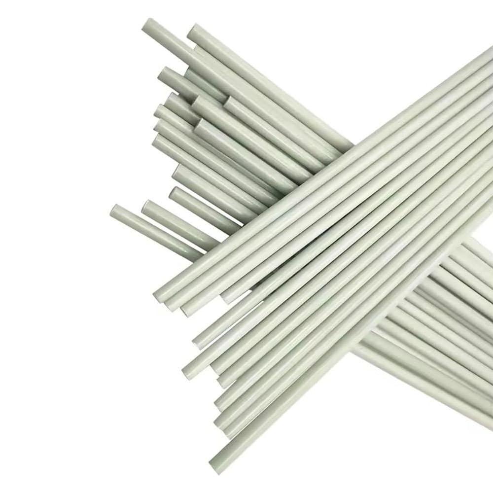 30PCS White Solid Fiberglass Rods - , Assorted Diameters for Tents, Kites, Crafts, and More