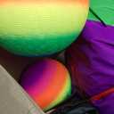 Inflatable Gaga Ball Pit- 7-Sided Arena with Built-in Blower, Unique Heptagon Design for Non-Stop Play, Portable for Backyard, Park & Family Games (Multicolor, 15FT)