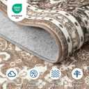 Large Area Rugs 9x12 Living Room, Washable Bedroom Rug, Brown White