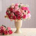Luyue 8 Packs Peonies Artificial Flowers Faux Peony Bouquet Fake Peonies Flower for Vase Silk Peony Floral Arrangements for Table Centerpiece Wedding Decoration Indoor Home Decor
