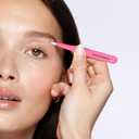 Tweezerman Stainless Steel Slant Tweezer - Eyebrow Tweezers for Women and Men (1230-PR Neon Pink)