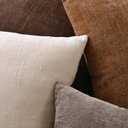 Set of 4 Soft Textured Throw Pillow Covers 18x18 Inch Cozy Decorative Farmhouse Cushion Cover Square Accent Pillow Cases for Bed Couch Sofa Living Room, Beige Taupe Brown