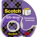 Scotch Gift Wrap Tape, Invisible, 0.75 in. x 650 in., 1 Tape Rolls With Dispensers