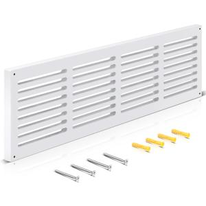1 Pcs Return Air Grille 32 x 8.5 x 3/4 Inches (30 x 6 Duct Opening Size) High Flow Air Vent with Angled Slots Decorative White Return Vent Cover Suitable for Various Home Decoration Styles