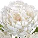 Briful 3PCS White Peony Artificial Flower Stems 29.1in Long Stem Fake Peonies Silk Floral Arrangement Real Touch Peony Flower for Christmas Home Vase Party Wedding Bouquet Decor