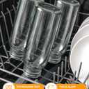 Zukro Glass Water Bottles with Lids 10.5 oz, 4 Pack Reusable Clear Glass Small Juice Bottles With Stainless Steel Cap for Juicing, Milk, Ginger Shot, BPA Free Leak Proof 300ml Drinking Jar