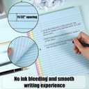 Koogel 5-Color Loose Leaf Paper, 500 Sheets Wide Ruled, 8 x 10.5 Inch, 3-Hole Punched for 3-Ring Binders, Perfect Notebook Paper Filler for Note-Taking, Ideal for School Student & Office Supplies