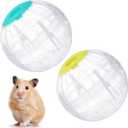 2 Pieces Hamster Ball Hamster Exercise Ball 5.7 Inch Guinea Pigs Running Balls Transparent Plastic Hamsters Wheel for Mini Dwarf Rabbits Small Pets to Reduce Boredom and Increase Activity