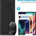 OMOTON Bluetooth Keyboard and Mouse Combo, Wireless Keyboard Mouse for iPad Pro 12.9/11, iPad 8th/7th Gen, iPad Air 4, All iPad (iPadOS 13 and Above), and Other Bluetooth Enabled Devices (Black)