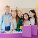 DechoPak Purple Gift Bags, 50Pack 8x4.4x10 Inch Light Purple Paper Gift Bags with Handles, Gift Bag Bulk Medium Party Favor Goodie Bag for Kids Birthday Wedding Valentine's Christmas Retail Business