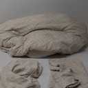 Zzlpp King Size Comforter Set 7 Pieces, Beige Tufted Bed in a Bag with Comforter and Sheets, All Season Boho Bedding Sets with 1 Comforter, 2 Pillow Shams, 2 Pillowcases, 1 Flat Sheet, 1 Fitted Sheet