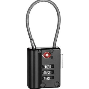 Travel Smart TSA Approved 3-Dial Combination Cable Luggage Lock - Black #6187