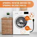Kanayu NEMA 10-30P to 14-30R Dryer Adapter, 3 Prong to 4 Prong Adapter Convert 10-30P Plug to 14-30R Receptacle, 220v 30 Amp 4P Newer Dryer to 3P Older House
