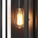 19" Outdoor Wall Lights, Large Size Matte Black Outdoor Sconce Lights with Clear Glass Shade, Waterproof Porch Lighting Exterior Light Fixture for Front Door, Garage, 1 Pack