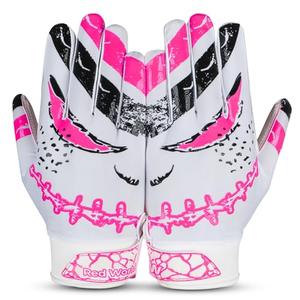 RED WORLD Football Gloves (Pink, Small)