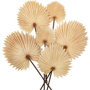 Pu Foam Sorrell Brown Artificial Palm Leaves Faux Palm Tropical Leaves Fake Palm Fronds for DIY Wedding Bouquets Fake Leaves for Centerpieces Arrangements Bridal Shower Palm Leaf for Home Decor-6Pcs