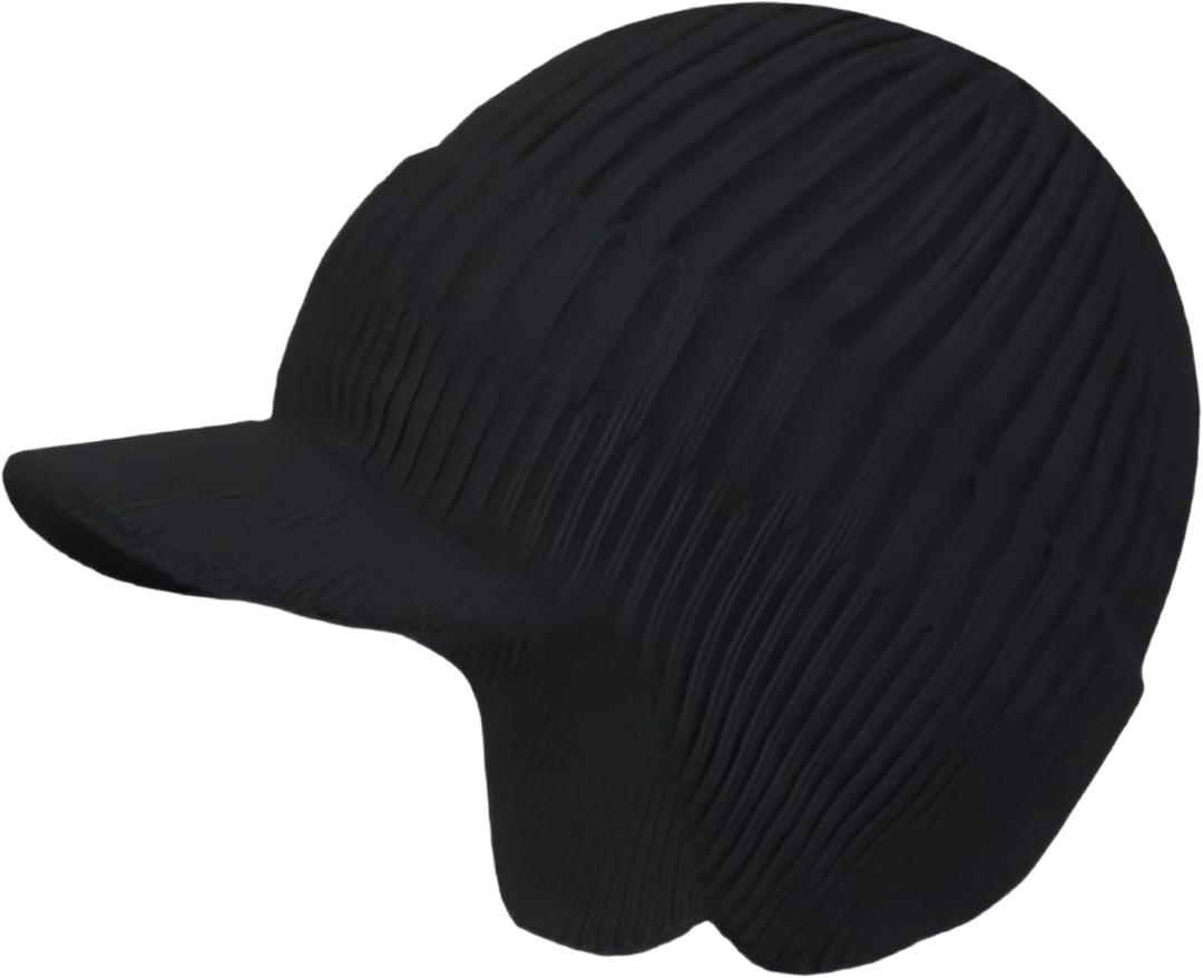 JHDESSLY Knit Beanies with Visor & Earflaps for Men and Women, Winter Hats Fleece Lined Hat Stocking Caps Soft Warm Headwear