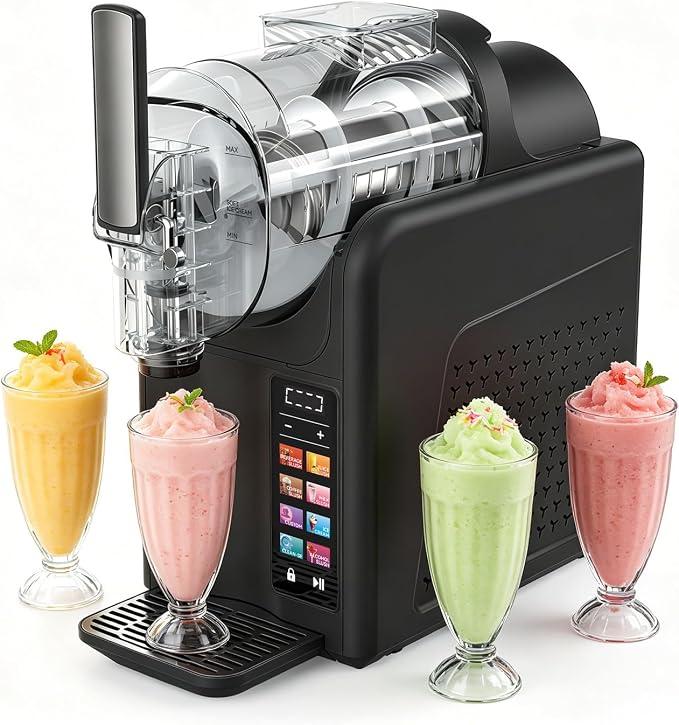 68oz Slushie Machine, No-Ice-Needed Freezing Drink Maker, Slushy Maker with 6 Presets Programs, LED Display, Self Cleaning & Adjustable Temperature, for Margaritas, Frappés, Milkshake Black