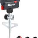 Eden 94145 4-Way Adjustable Mini Turbo Oscillating Sprinkler with Step Spike Gear Drive, Heavy Duty, Gardening Watering System, Garden&Lawns, Coverage up to 4069sq.ft