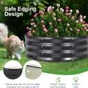 Galvanized Raised Garden Bed- 2Pcs Metal Planter Boxes Outdoor | 12" Tall 36" Round Steel Raised Bed Kit & Fire Pit Ring for Gardening with Protective Tape for Vegetables, Flower (Grey)