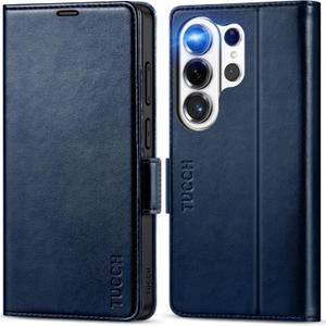 TUCCH Wallet Case for Galaxy S26 Ultra, Stand RFID Blocking 4 Card Holder, TPU Shockproof Inner Shell Magnetic PU Leather Protective Flip Cover Compatible with Galaxy S26 Ultra 6.9" 2026, Dark Blue