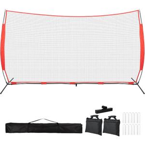 10x20ft Portable Sport Net with Handbag and 12 Ground Nails. Stable Backstop Net for Softball, Lacrosse, Soccer, Baseball. Ball Stop Equipment for Backyard Garden Training（Only Block）