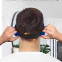 Sleep Mask with Bluetooth Headphones, Removable 3D Contoured Cup, Wireless Eye Mask for Sleep, Sleeping Headphones with Thin Stereo Speakers for Men, Women, Travel, Relaxation - Blue