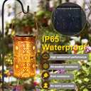 DIBIEECN Mothers Day Gifts for Mom, Birthday Gifts Grandma Ladies Solar Lanterns Outdoor Hanging Hollowed-Out Metal Waterproof LED Garden Decor Outside for Patio Yard Porch, Sunflower, 2 Pack