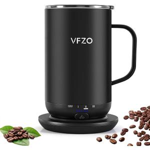 Self Heating Coffee Mug,High-Capacity- 18 oz, 180 Min Battery Life, Smart Heated Coffee MugSmart Mug, Simple Temperature Control Operation, Gifts for Family Members (Black)